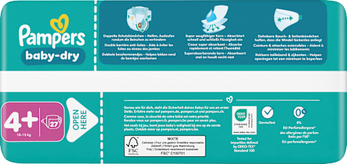 Windeln Baby Dry Gr. 4+ Maxi+ (10-15 kg) Pampers baby-dry
