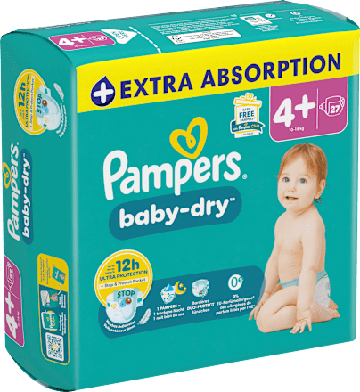 Windeln Baby Dry Gr. 4+ Maxi+ (10-15 kg) Pampers baby-dry