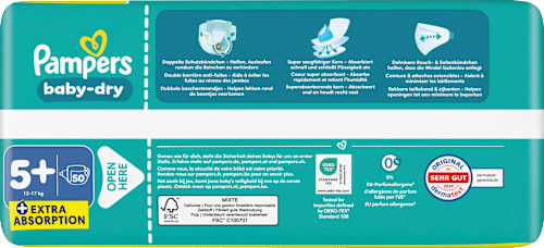 Windeln Baby Dry Gr. 5+ Junior Plus (12-17 kg), Big Pack Pampers