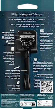 Rasierer, Intimate + 2 Klingen Gillette