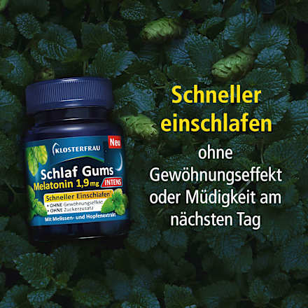 Schlaf Gums Intens Melatonin 1,9mg Klosterfrau