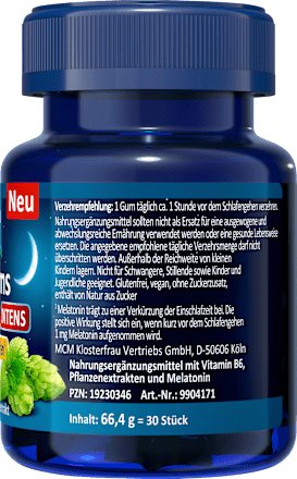 Schlaf Gums Intens Melatonin 1,9mg Klosterfrau