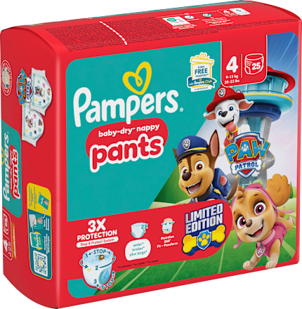 Baby Pants Baby Dry nappy Paw Patrol Gr. 4 (9-15 kg) Pampers