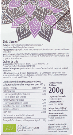 Chiasamen, schwarz govinda