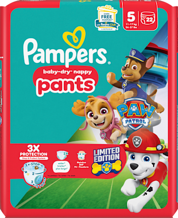 Baby Pants Baby Dry nappy Paw Patrol Gr. 5 (11-17 kg) Pampers
