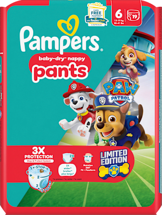 Baby Pants Baby Dry nappy Paw Patrol Gr. 6 (13-19 kg) Pampers