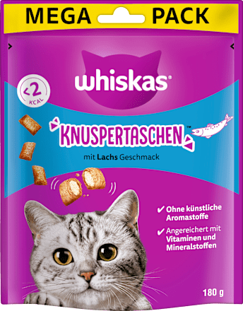 Katzenleckerli Knuspertaschen mit Lachs Whiskas
