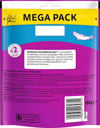 Katzenleckerli Knuspertaschen mit Lachs Whiskas