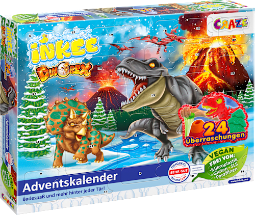 Adventskalender 2026 Kinder Badezusätze Dinorex CRAZE