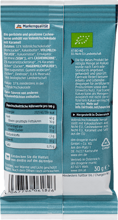 Indijski orašćići s čokoladom i slanom karamelom dmBio