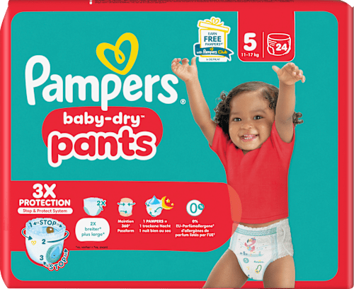 Baby Pants Baby Dry Gr.5 Junior (11-17 kg)	 Pampers
