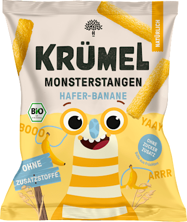 Kindersnack Monsterstangen Hafer Banane, ab 3 Jahren KRÜMEL