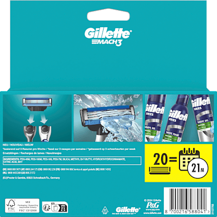 Rasierklingen, Mach3 Gillette