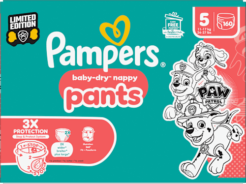 Baby Pants Baby Dry Paw Patrol Gr. 5 Junior (12-17 kg) Monatspack Pampers