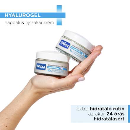 Intenzíven hidratáló arckrém Hyalurogel Rich hialuronsavval érzékeny és vízhiányos bőrre Mixa