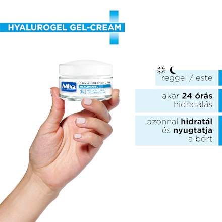 Hidratáló arckrém Hyalurogel Light hialuronsavval érzékeny és vízhiányos bőrre Mixa