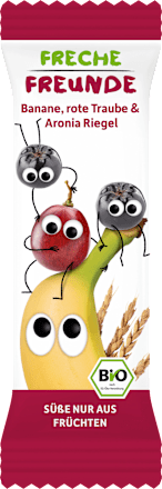 Fruchtriegel mit Getreide Banane, Rote Traube & Aronia ab 1 Jahr, (4x23 g) Freche Freunde