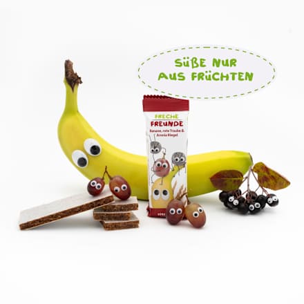 Fruchtriegel mit Getreide Banane, Rote Traube & Aronia ab 1 Jahr, (4x23 g) Freche Freunde