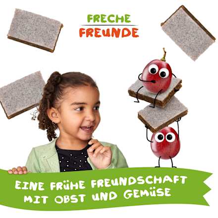 Fruchtriegel mit Getreide Banane, Rote Traube & Aronia ab 1 Jahr, (4x23 g) Freche Freunde