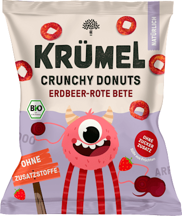 Kindersnack Crunchy Donuts Erdbeer Rote Beete, ab 3 Jahren KRÜMEL