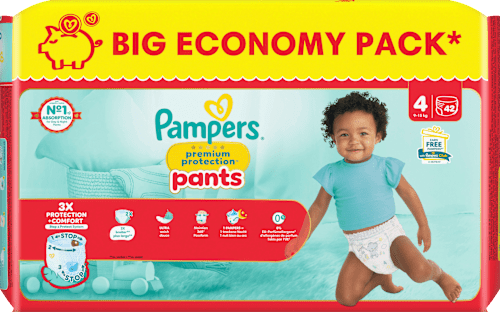 Baby Pants Premium Protection Gr.4 Maxi (9-15kg), Big Pack Pampers premium protection