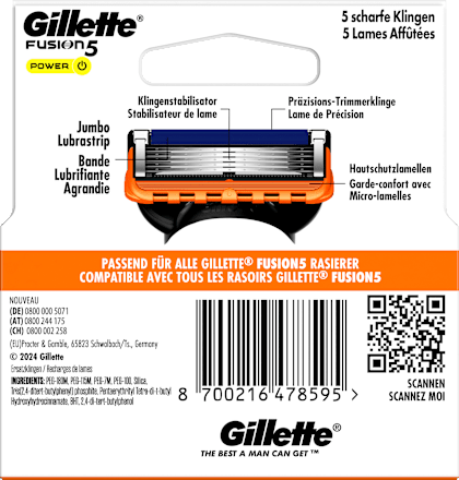 Rasierklingen, Fusion5 Power Gillette