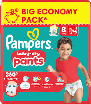 Baby Pants Baby Dry Gr. 8 Extra Large (17+ kg) Big Pack Pampers baby-dry