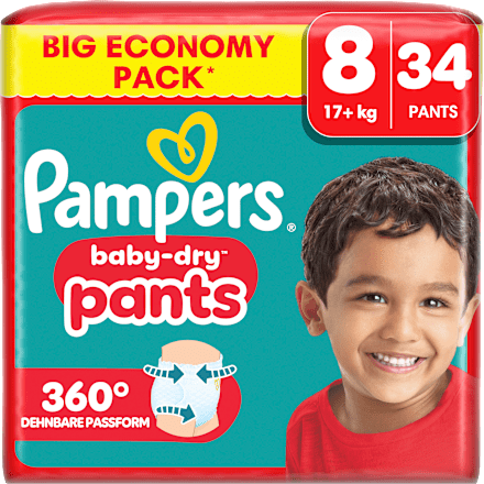 Baby Pants Baby Dry Gr. 8 Extra Large (17+ kg) Big Pack Pampers baby-dry