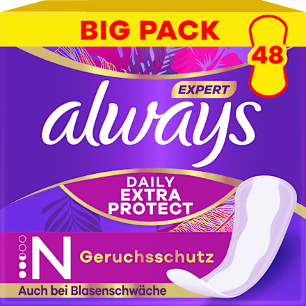 Slipeinlagen Daily Extra Protect Normal, Big Pack always