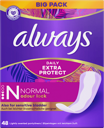Slipeinlagen Daily Extra Protect Normal, Big Pack always
