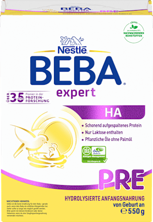 Anfangsmilch Expert HA Pre von Geburt an Nestlé BEBA