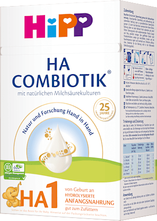 Anfangsmilch HA1 Combiotik von Geburt an HiPP