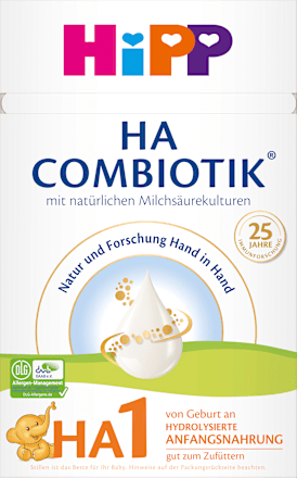 Anfangsmilch HA1 Combiotik von Geburt an HiPP