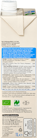 Milch, haltbare Alpenmilch 1,5% Fett dmBio