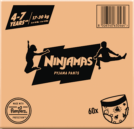 Pyjama Pants Jungen 4-7 Jahre, Monatsbox Ninjamas