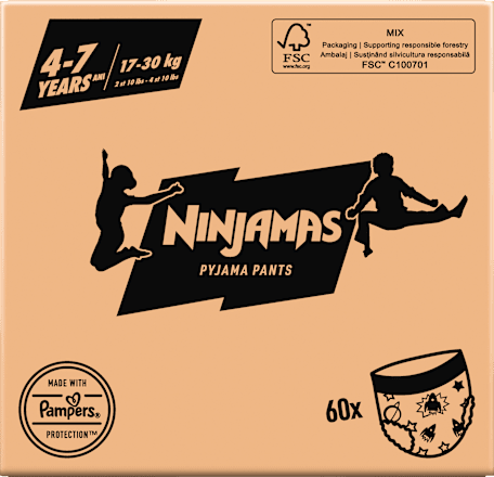 Pyjama Pants Jungen 4-7 Jahre, Monatsbox Ninjamas