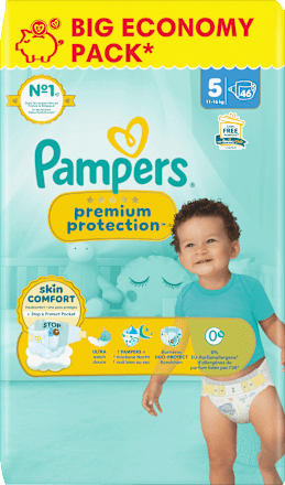 Windeln Premium Protection Gr.5 Junior (11-16 kg), Big Pack Pampers