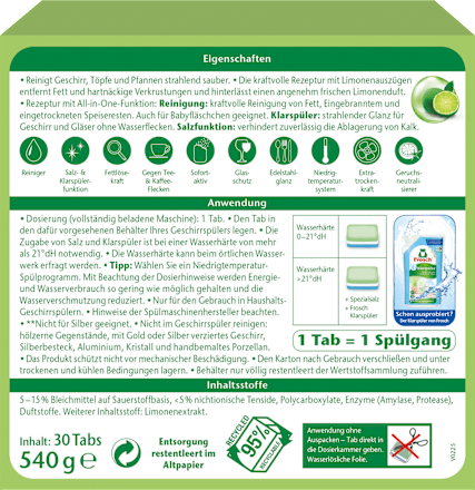 Geschirrspül-Tabs All-in-1 Limone Frosch