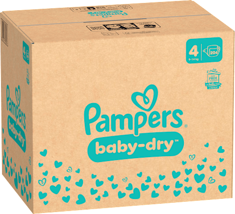 Windeln Baby Dry Gr.4 Maxi (9-14 kg), Monatsbox Pampers