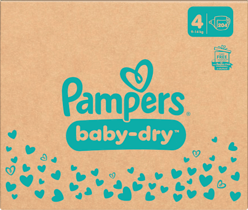 Windeln Baby Dry Gr.4 Maxi (9-14 kg), Monatsbox Pampers