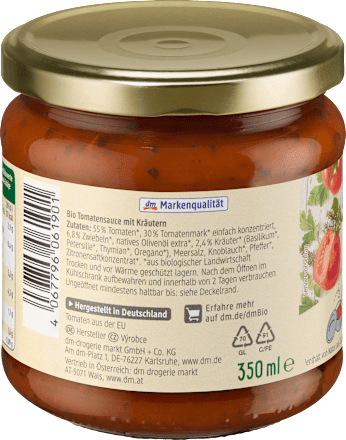 Salsa di pomodoro con erbe bio dmBio