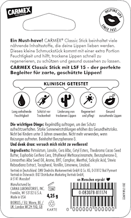 Lippenpflege Classic LSF 15 Carmex