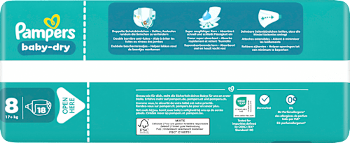 Windeln Baby Dry Gr. 8 XL (17+ kg) Pampers baby-dry