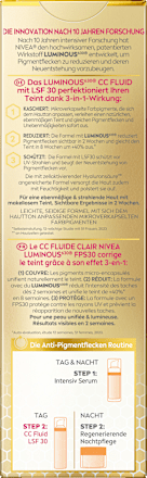 CC Creme Luminous 630 Getöntes Fluid Hell LSF 30 NIVEA