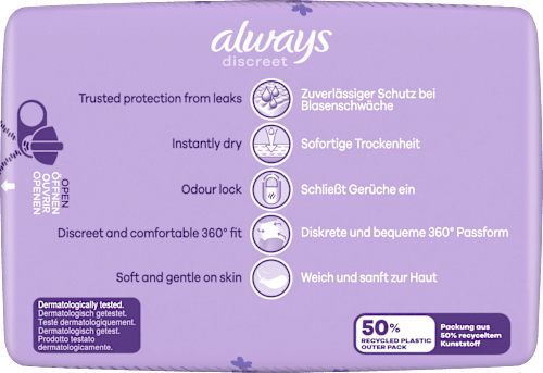 discreet Pants Inkontinenz Plus Gr. L, Vorteilspack (4x8 St) always