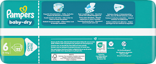 Windeln Baby Dry Gr. 6 XL (13-18 kg) Pampers baby-dry