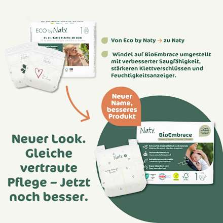Windeln BioEmbrace Gr. 1 (2-5 kg) Naty