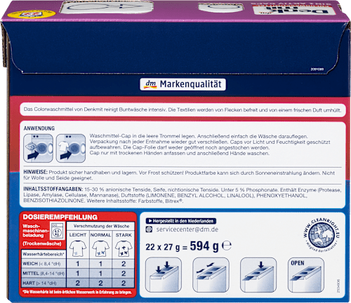 Colorwaschmittel 3in1 Aktiv Caps Denkmit