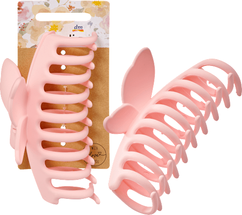 Haarklammer mit Schmetterling rosa ebelin