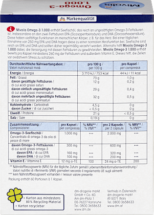 Omega 3 kapsule 1000, dodatak ishrani Mivolis